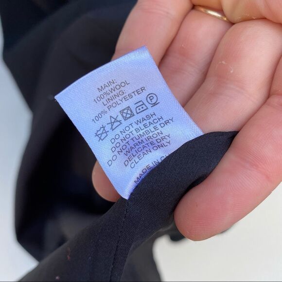 Goat Gwen Fluted Wool-crepe Mini Dress Black - Picture 6 of 9